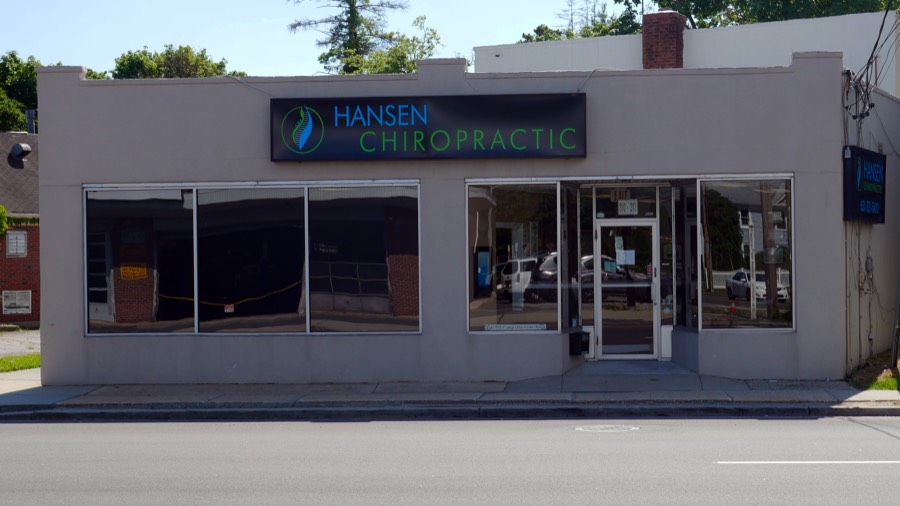 Front exterior of the Hansen Chiropractic office at 310 Little East Neck Rd, West Babylon, NY